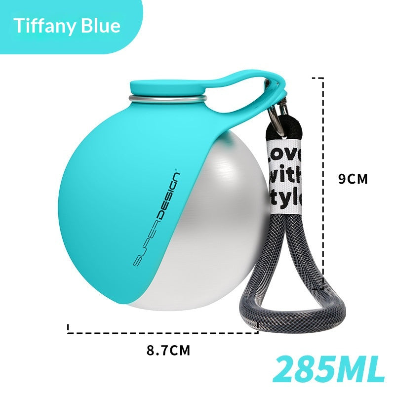 Portable Stainless Steel Pet Water Bottle with Waste Bag Dispenser