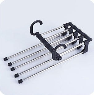 Multifunctional Stainless Steel Pants Hanger – Dual Hanging Rack
