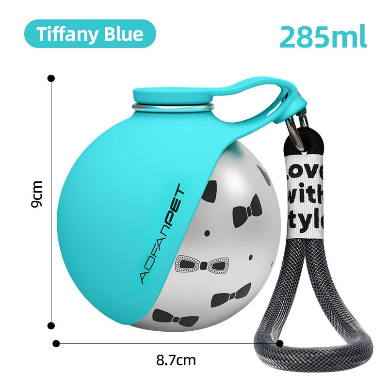 Portable Stainless Steel Pet Water Bottle with Waste Bag Dispenser